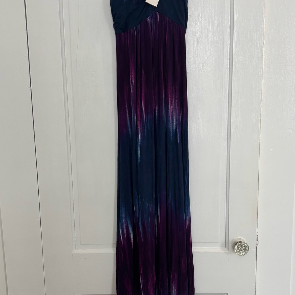 Felicity & Coco Navy and Plum Maxi Dress